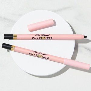 2 Too Faced Kajal Killer Liner Waterproof in INTENSE BLACK - Brand New.